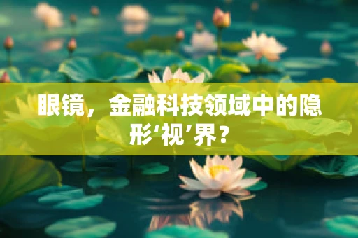 眼镜，金融科技领域中的隐形‘视’界？