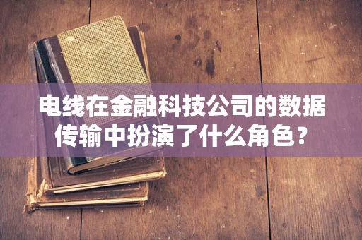 电线在金融科技公司的数据传输中扮演了什么角色？