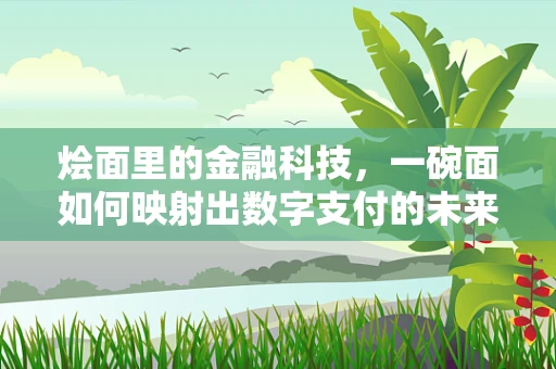 烩面里的金融科技，一碗面如何映射出数字支付的未来？