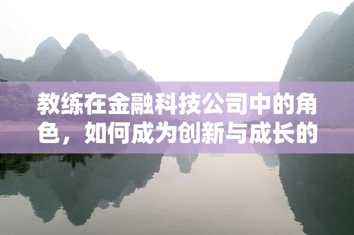教练在金融科技公司中的角色，如何成为创新与成长的催化剂？