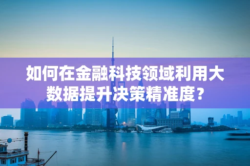 如何在金融科技领域利用大数据提升决策精准度？