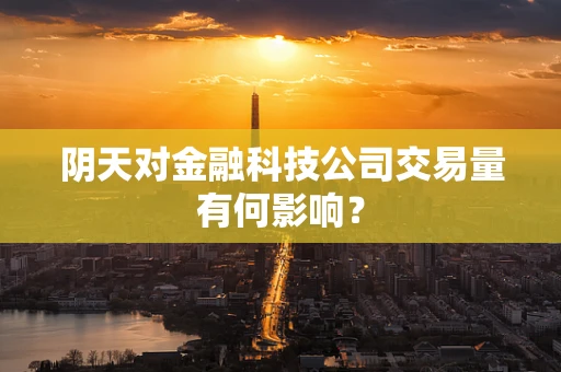 阴天对金融科技公司交易量有何影响？