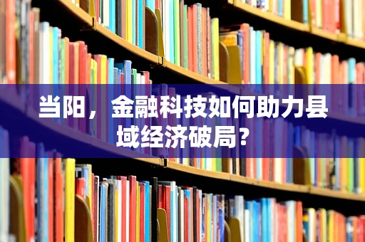 当阳，金融科技如何助力县域经济破局？