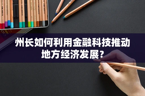州长如何利用金融科技推动地方经济发展？