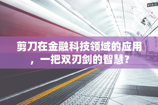 剪刀在金融科技领域的应用，一把双刃剑的智慧？
