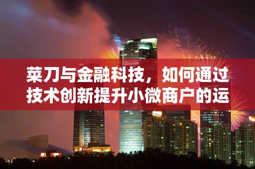 菜刀与金融科技，如何通过技术创新提升小微商户的运营效率？