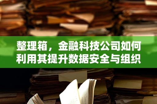 整理箱，金融科技公司如何利用其提升数据安全与组织效率？