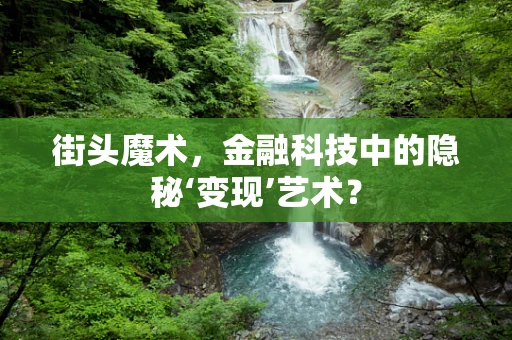 街头魔术，金融科技中的隐秘‘变现’艺术？