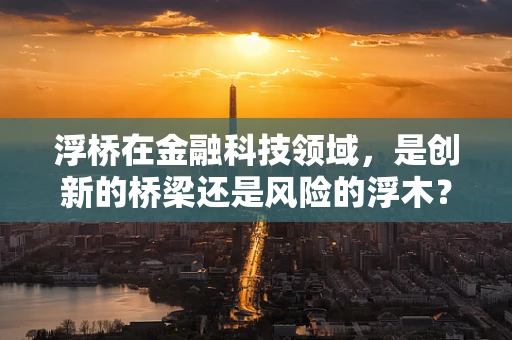 浮桥在金融科技领域，是创新的桥梁还是风险的浮木？