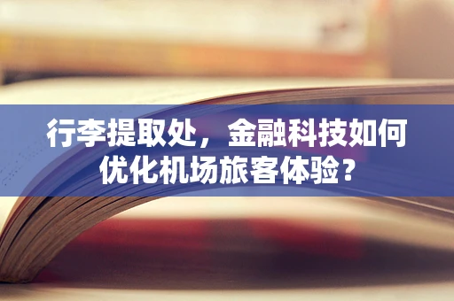 行李提取处，金融科技如何优化机场旅客体验？