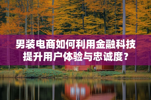 男装电商如何利用金融科技提升用户体验与忠诚度？