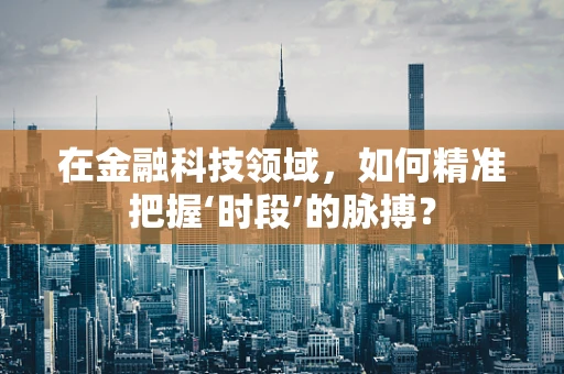 在金融科技领域，如何精准把握‘时段’的脉搏？
