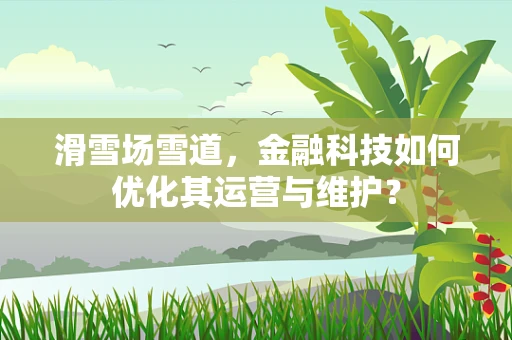 滑雪场雪道，金融科技如何优化其运营与维护？