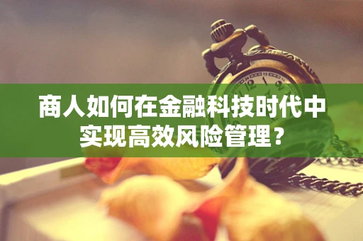 商人如何在金融科技时代中实现高效风险管理？