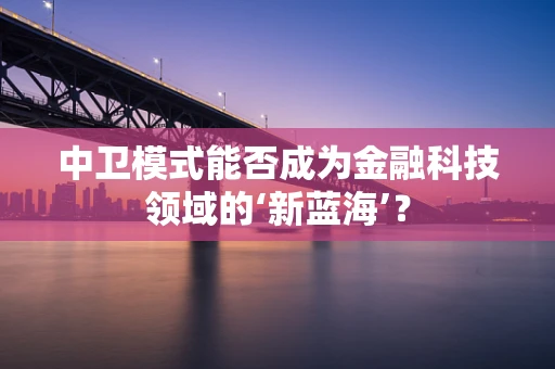 中卫模式能否成为金融科技领域的‘新蓝海’？